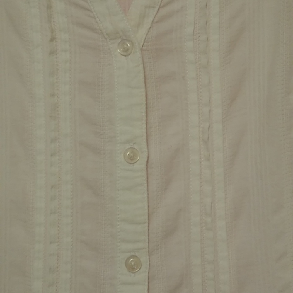 Krazy Kat 100% Cotton White Blouse Front Pintucks Appliques - Picture 6 of 15